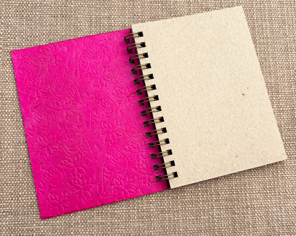 Small embossed notebook Pink Birds
