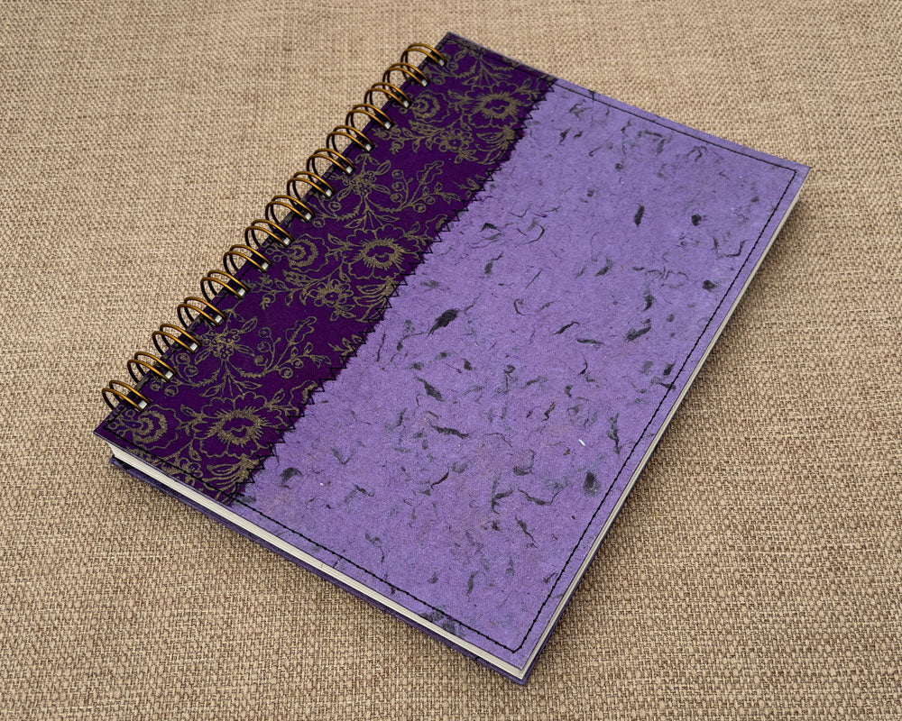 A5 Notebook Purple Floral
