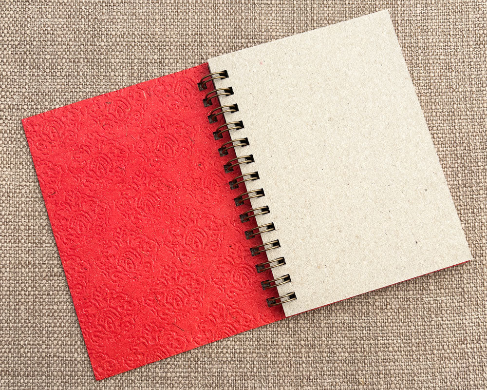 Small embossed notebook Red Crowns