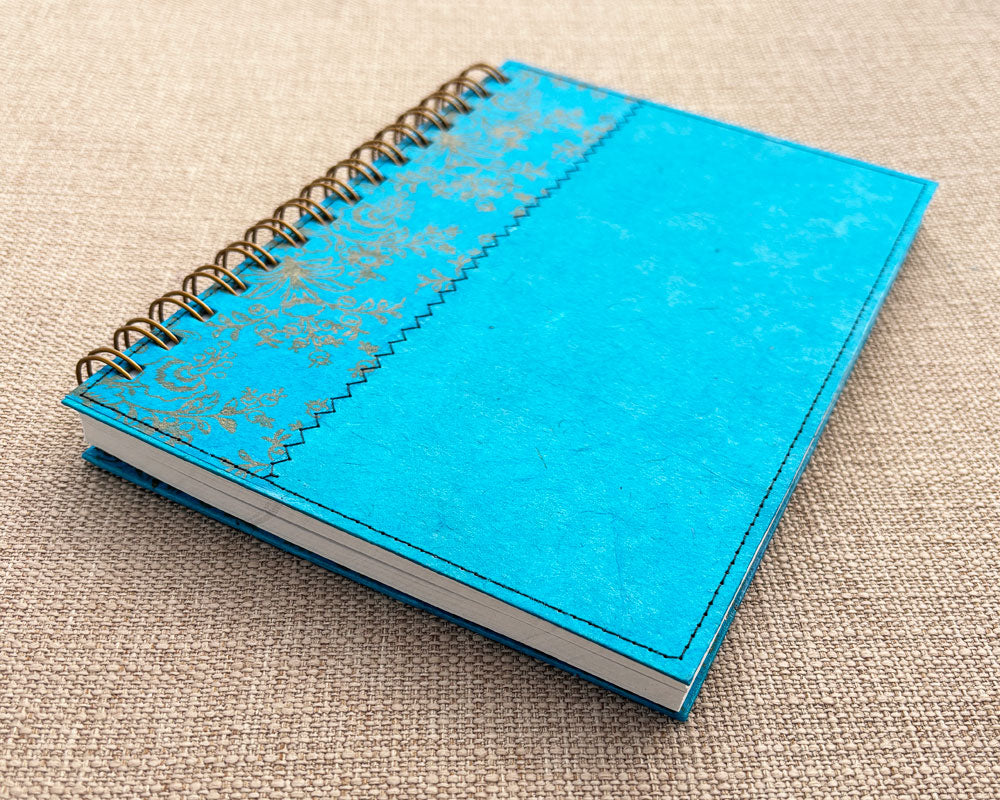 A5 Notebook Turquoise Floral