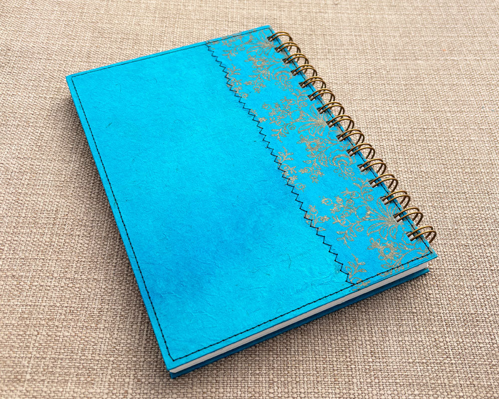 A5 Notebook Turquoise Floral