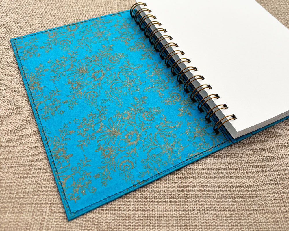 A5 Notebook Turquoise Floral