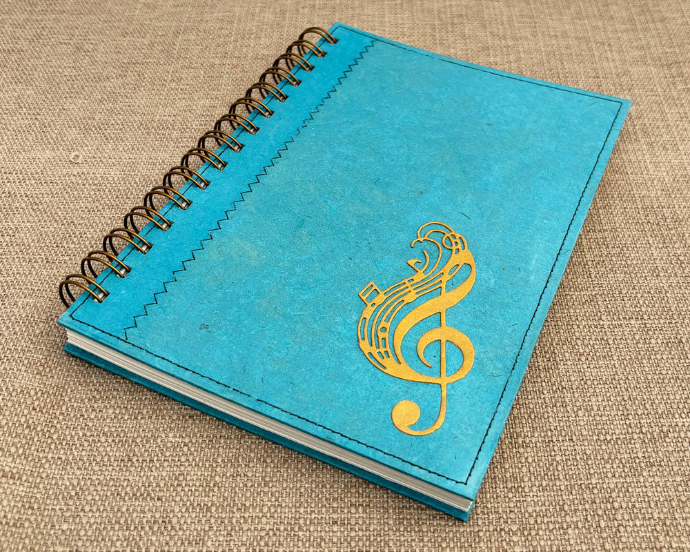 A5 Music Notebook Aqua
