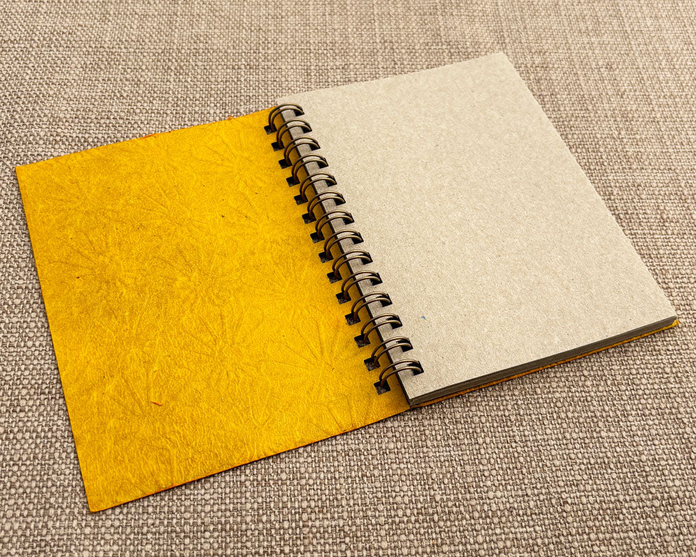 Small embossed notebook Yellow Sunburst