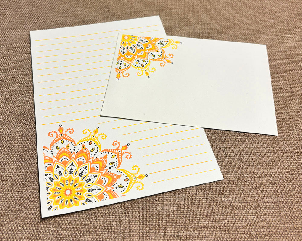 Letter Writing Set Mandala Mixed Colours