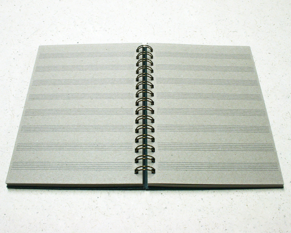 A5 Music Notebook Dark Green