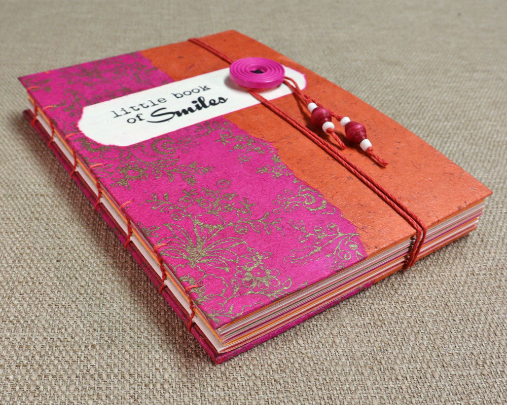 Little Book of Smiles Journal Pink Orange