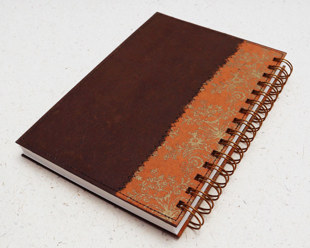 A5 Notebook Brown Floral