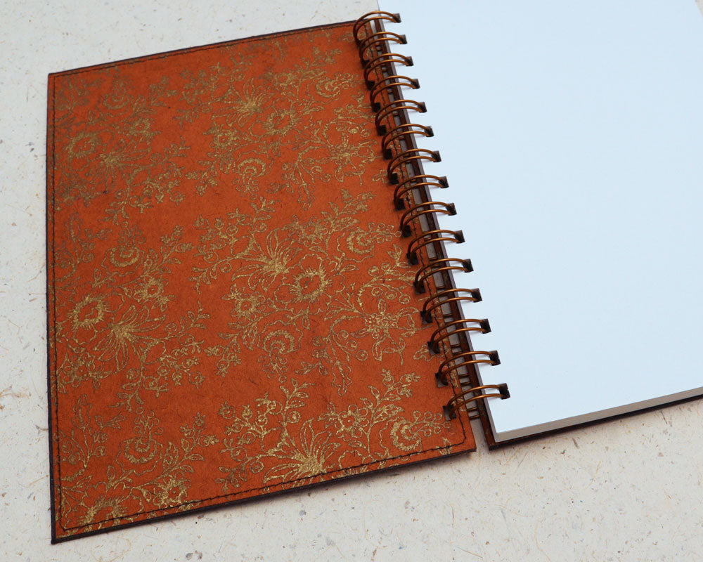 A5 Notebook Brown Floral