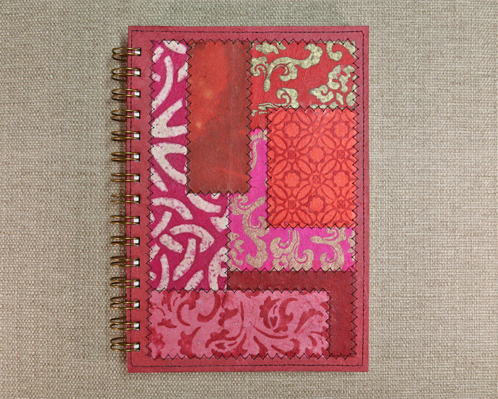 Fancy A5 Notebook Pink Red A