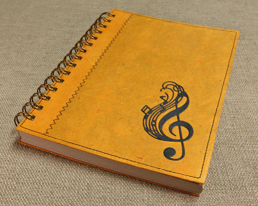 A5 Music Notebook Yellow